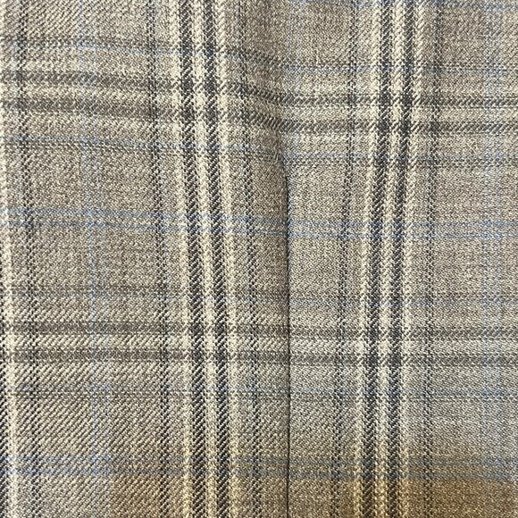 Joseph & Feiss Gold Mens Plaid Blazer Classic Fit 44R Wool Blend Gray Career - Picture 9 of 16